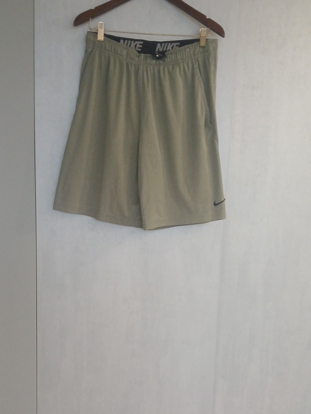 Nike Men's Olive Athletic Shorts with Swoosh
